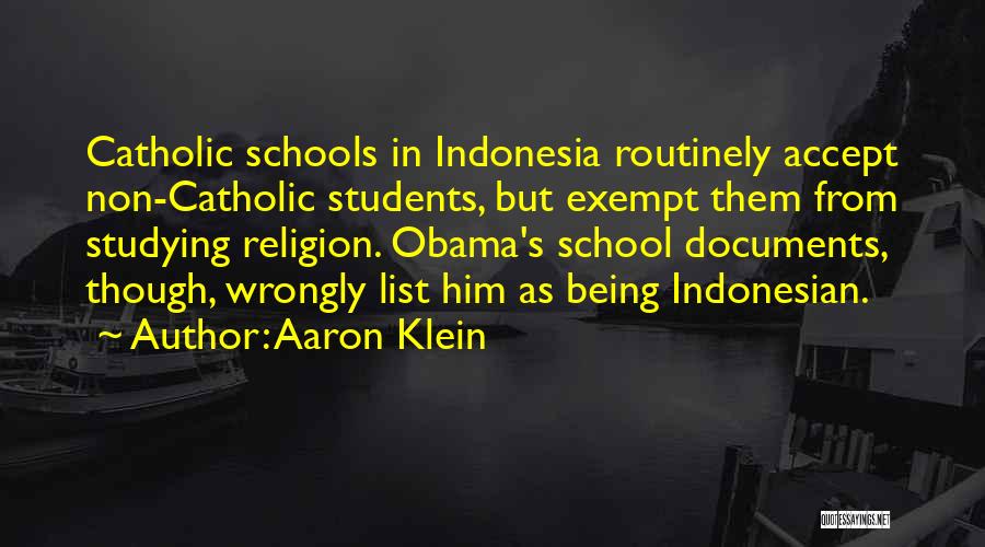 Studying Religion Quotes By Aaron Klein