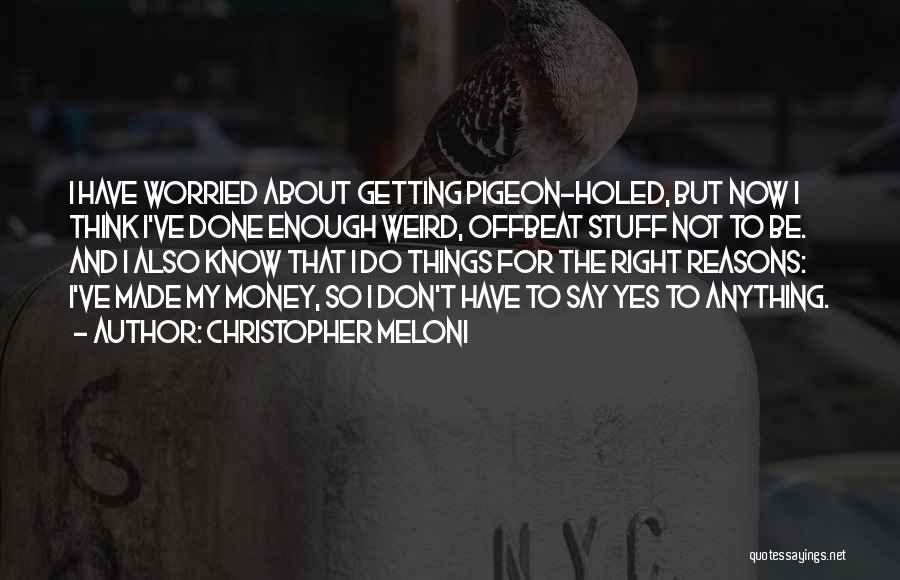 Stuff Things Quotes By Christopher Meloni