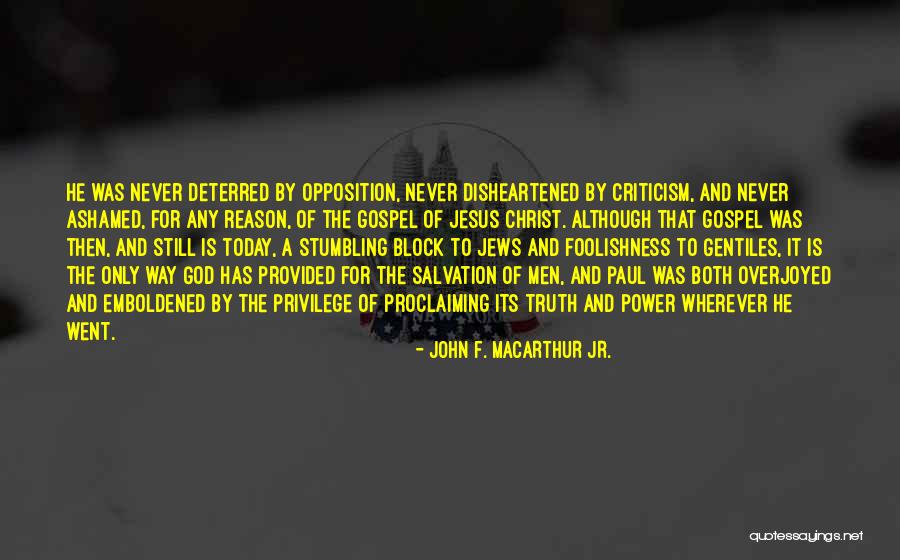 Stumbling Block Quotes By John F. MacArthur Jr.