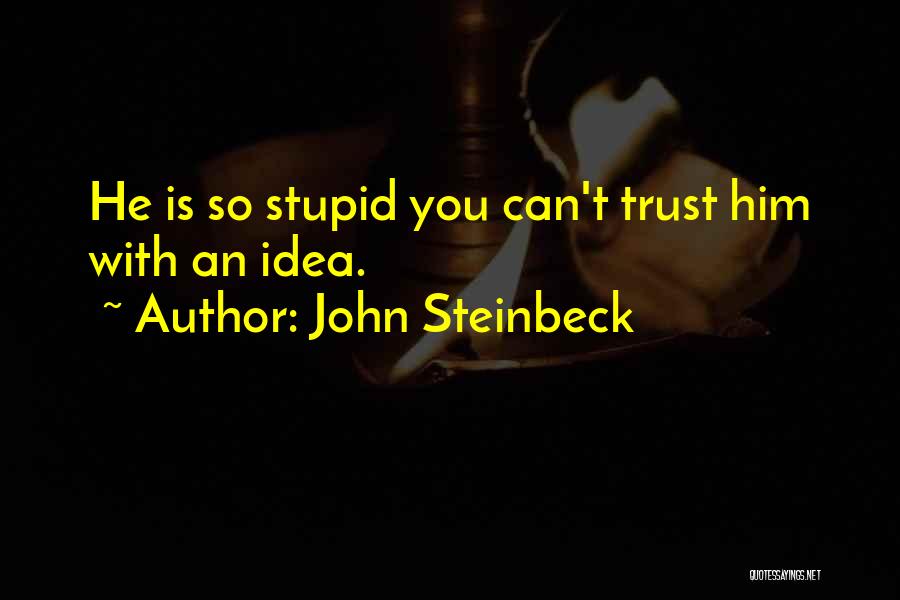 Stupid And Sarcastic Quotes By John Steinbeck
