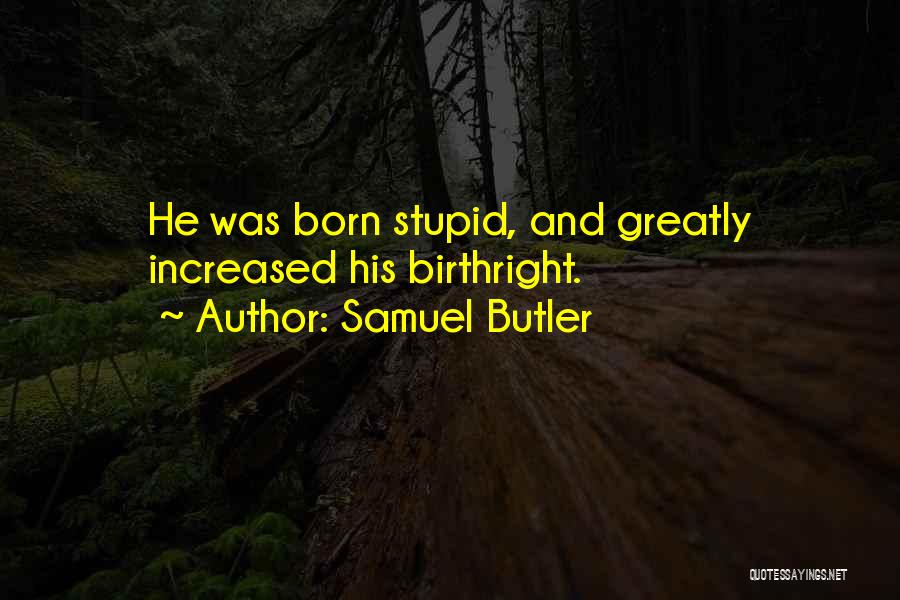 Stupid And Sarcastic Quotes By Samuel Butler