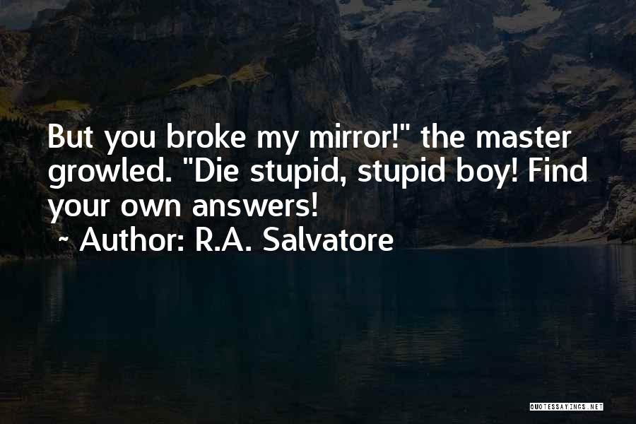 Stupid Boy Quotes By R.A. Salvatore