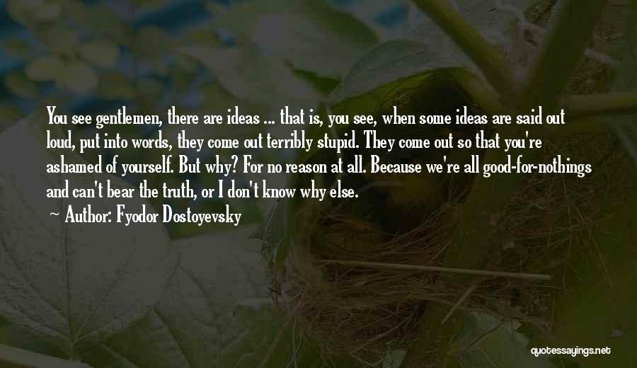 Stupid But Good Quotes By Fyodor Dostoyevsky