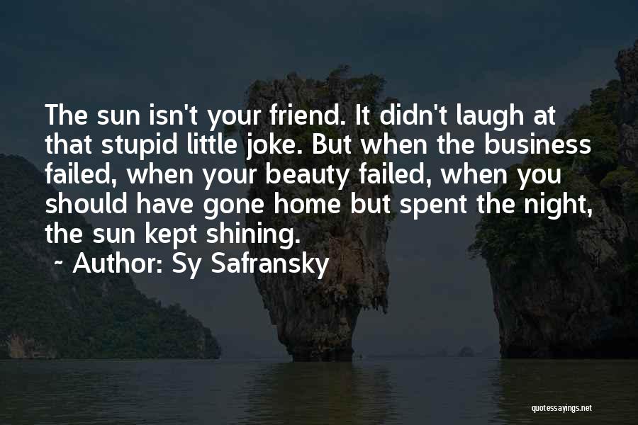 Stupid Joke Quotes By Sy Safransky