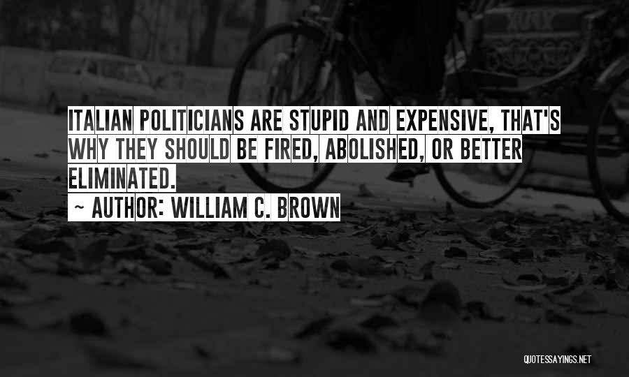 Stupid Politicians Quotes By William C. Brown