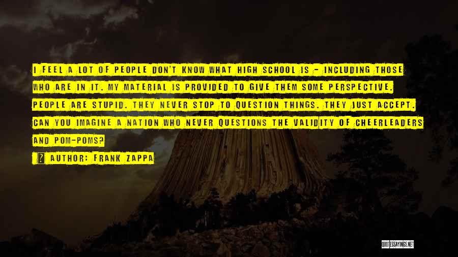 Stupid Questions And Quotes By Frank Zappa