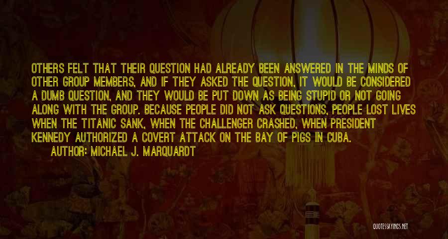 Stupid Questions And Quotes By Michael J. Marquardt