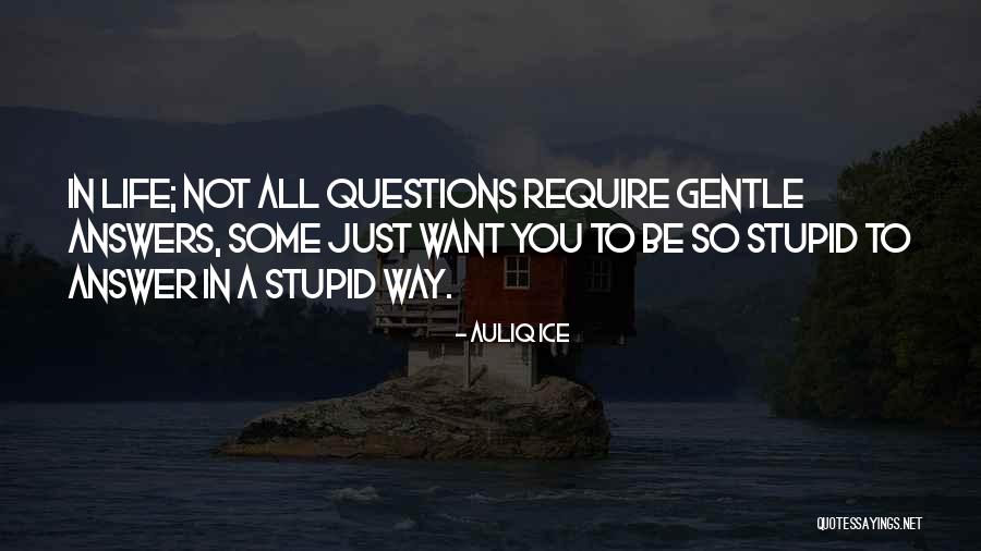 Stupid Questions Quotes By Auliq Ice