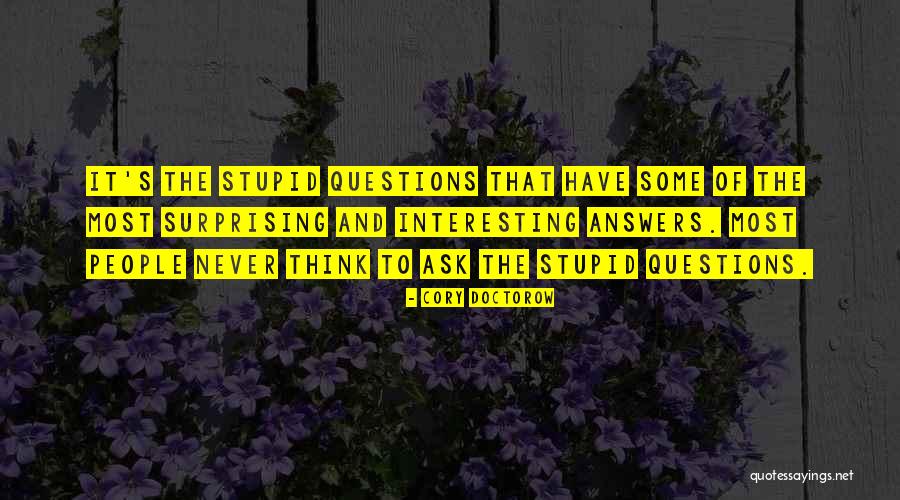 Stupid Questions Quotes By Cory Doctorow