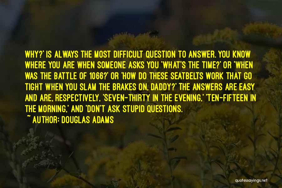 Stupid Questions Quotes By Douglas Adams