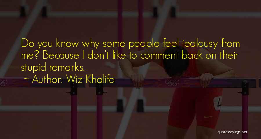 Stupid Remarks Quotes By Wiz Khalifa