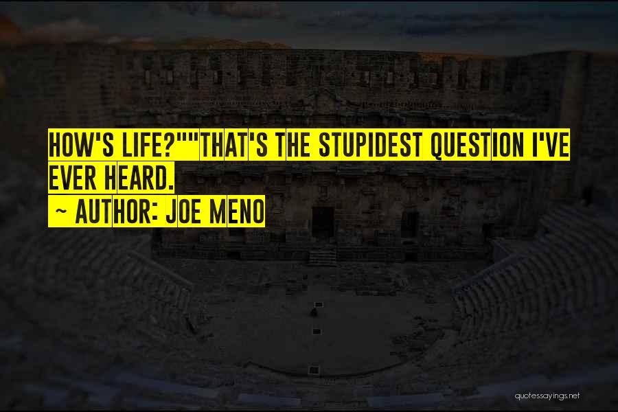 Stupidest Quotes By Joe Meno