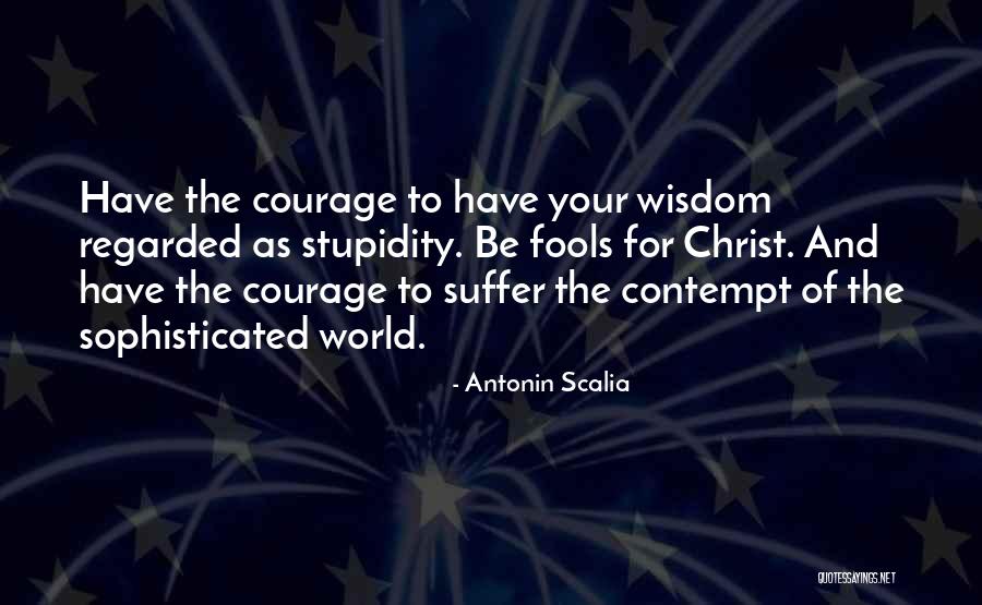 Stupidity And Courage Quotes By Antonin Scalia