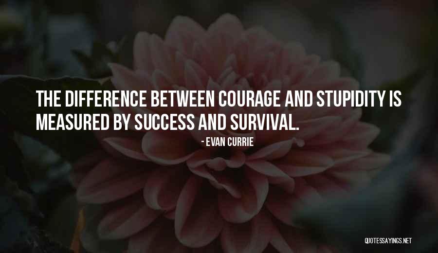 Stupidity And Courage Quotes By Evan Currie