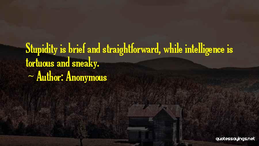 Stupidity And Intelligence Quotes By Anonymous