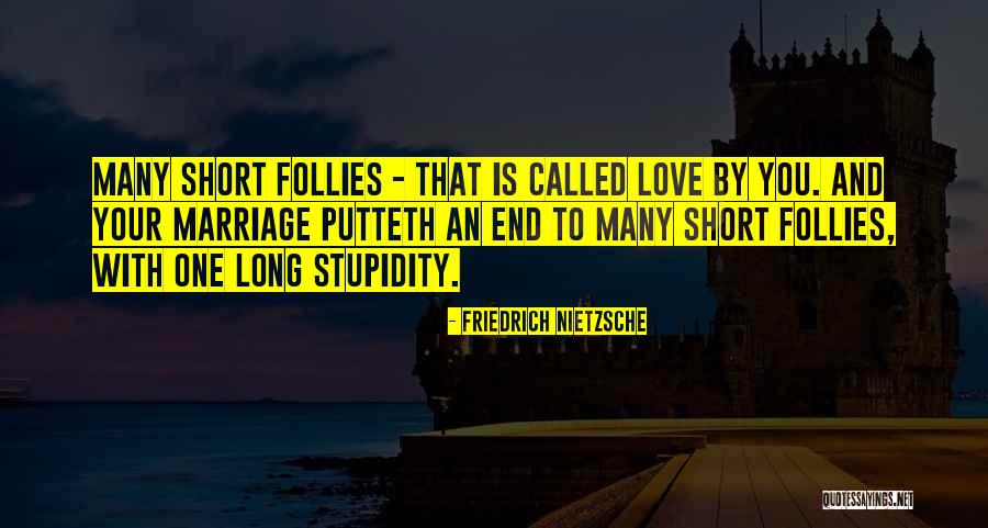 Stupidity And Love Quotes By Friedrich Nietzsche