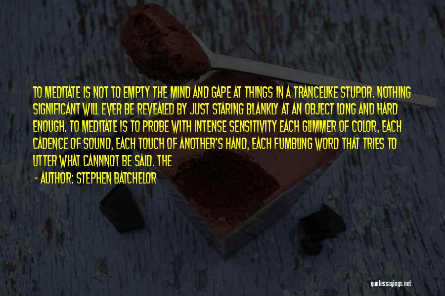 Stupor Quotes By Stephen Batchelor