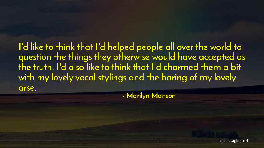 Stylings Quotes By Marilyn Manson Stylings Quotes By Marilyn Manson