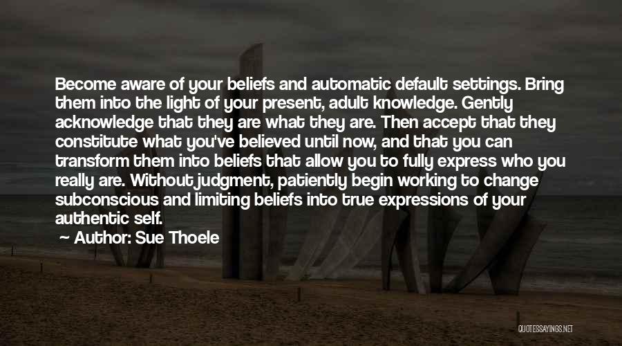 Subconscious Beliefs Quotes By Sue Thoele