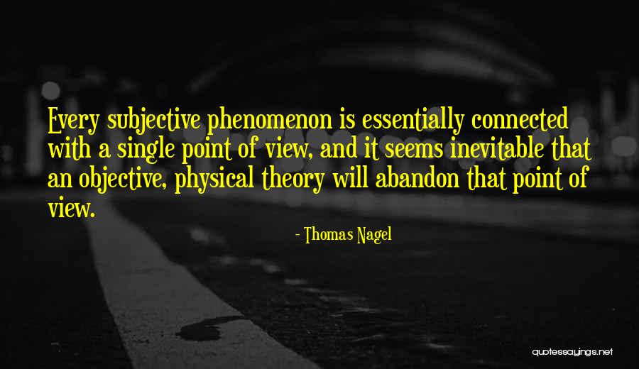 Subjective Point Of View Quotes By Thomas Nagel Subjective Point Of View Quotes By Thomas Nagel