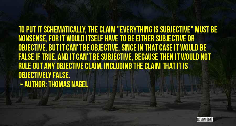 Subjectivity And Objectivity Quotes By Thomas Nagel