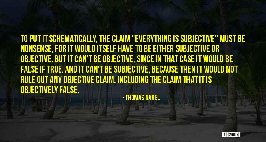 Subjectivity And Objectivity Quotes By Thomas Nagel