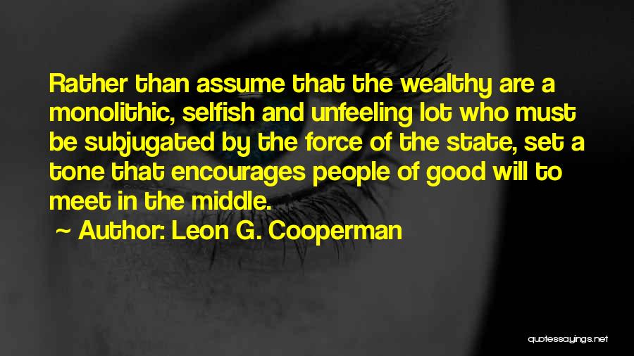 Subjugated Quotes By Leon G. Cooperman