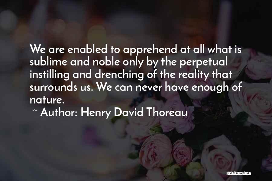 Sublime Nature Quotes By Henry David Thoreau