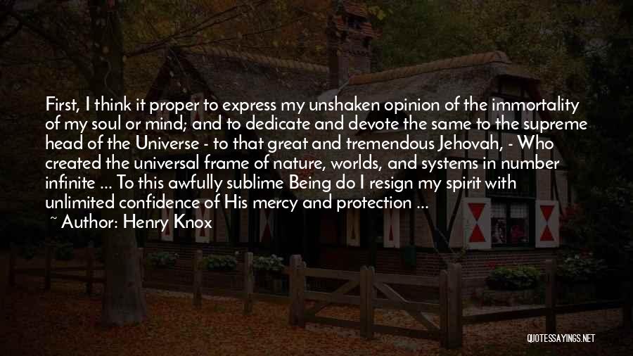 Sublime Nature Quotes By Henry Knox