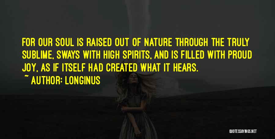 Sublime Nature Quotes By Longinus