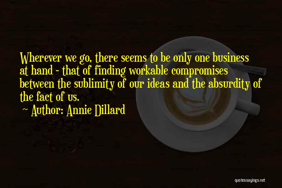 Sublimity Quotes By Annie Dillard
