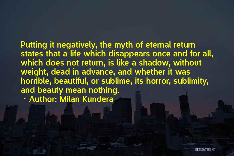 Sublimity Quotes By Milan Kundera