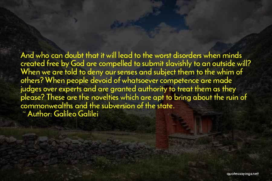 Submit To Authority Quotes By Galileo Galilei