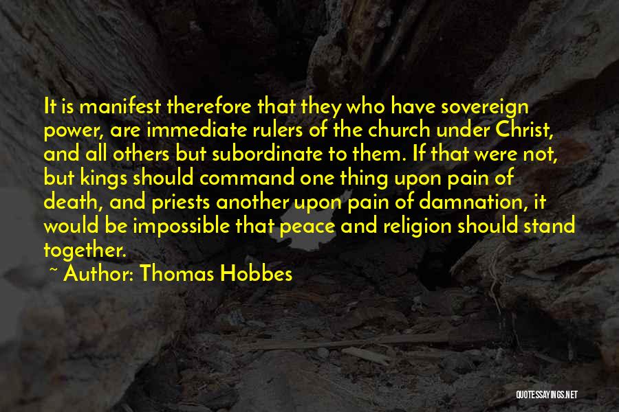 Subordinate Quotes By Thomas Hobbes