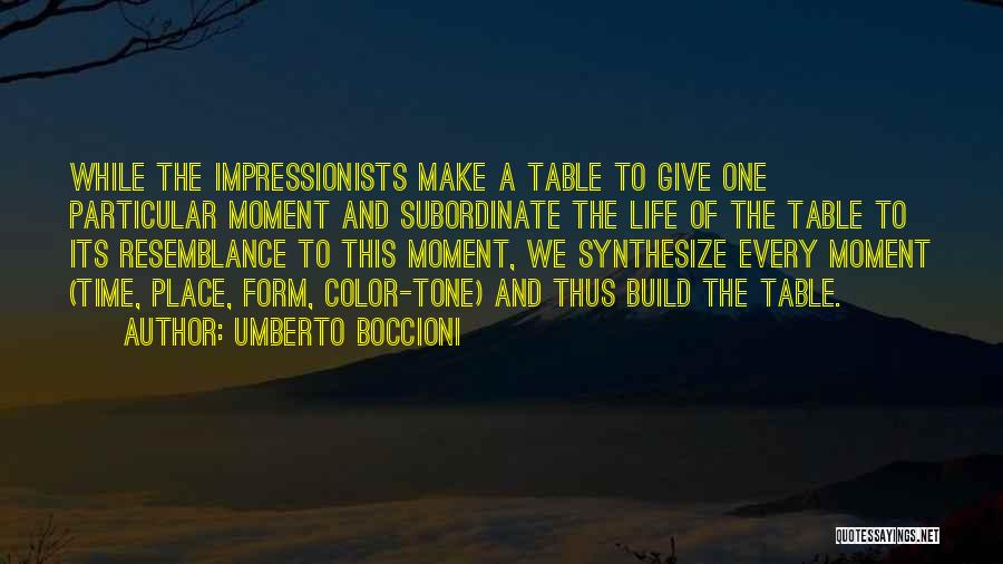 Subordinate Quotes By Umberto Boccioni