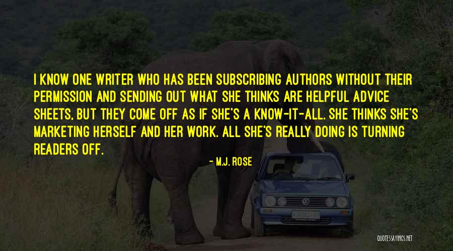 Subscribing Quotes By M.J. Rose