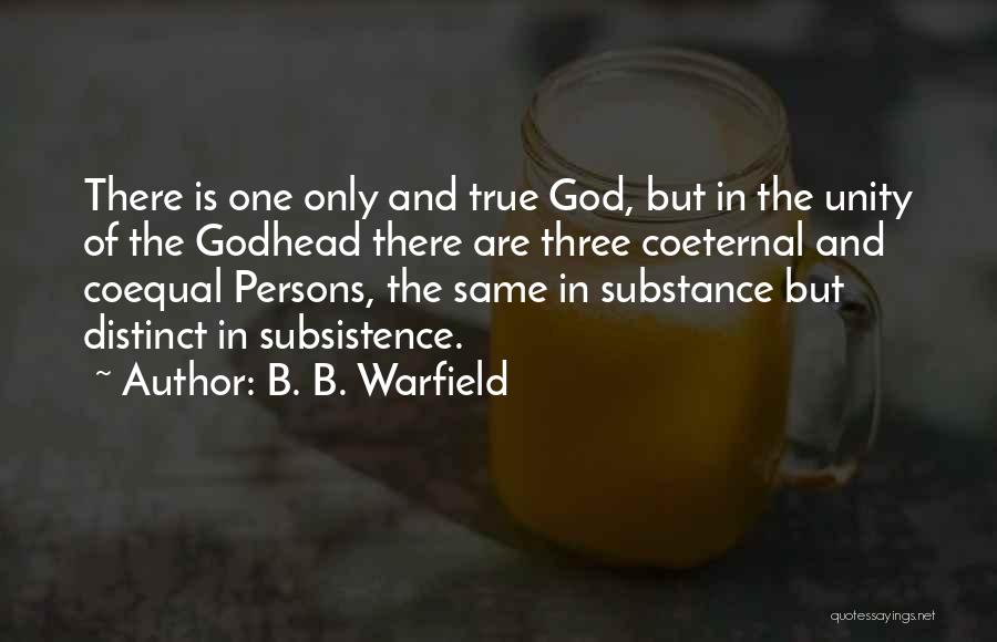 Subsistence Quotes By B. B. Warfield