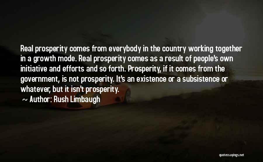 Subsistence Quotes By Rush Limbaugh