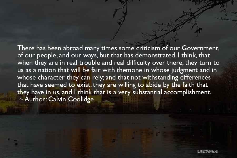 Substantial Quotes By Calvin Coolidge