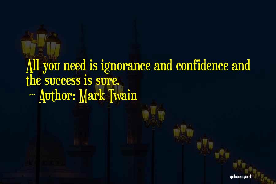 Success And Confidence Quotes By Mark Twain