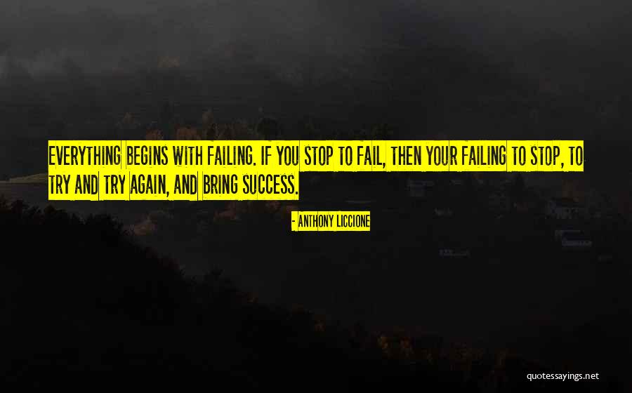 Success And Failing Quotes By Anthony Liccione