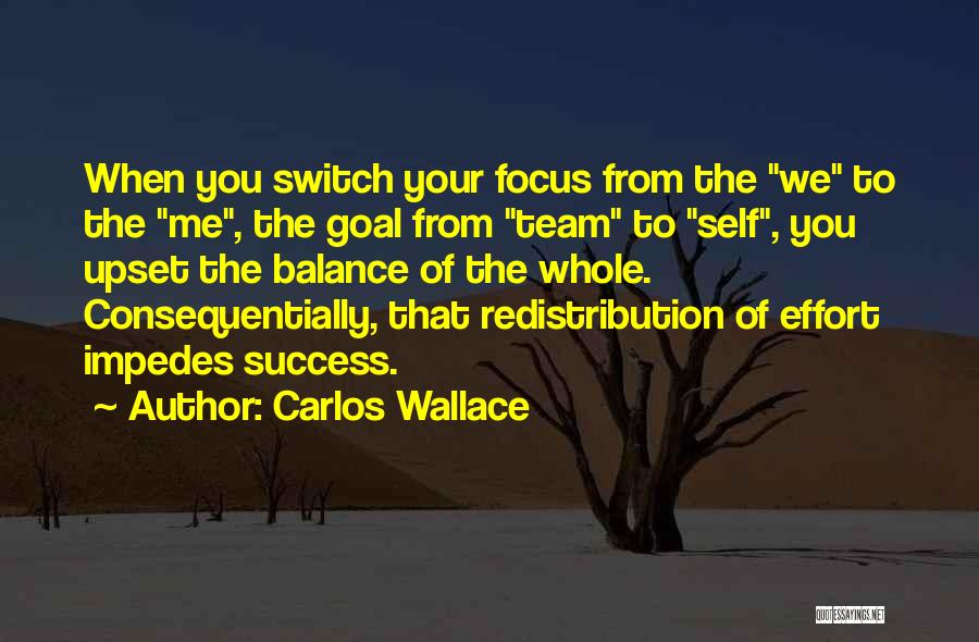 Success And Teamwork Quotes By Carlos Wallace