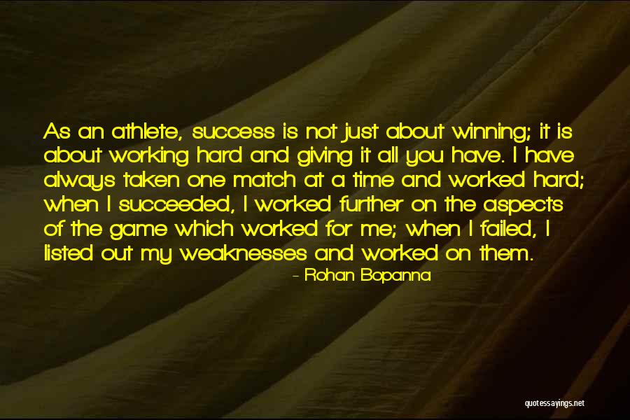 Success And Working Hard For It Quotes By Rohan Bopanna Success And Working Hard For It Quotes By Rohan Bopanna