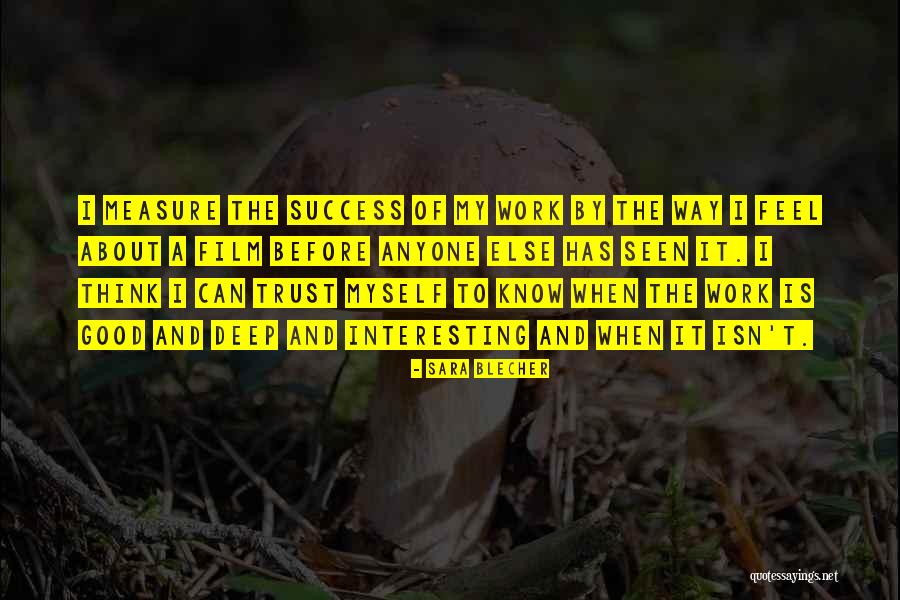 Success Comes Before Work Quotes By Sara Blecher