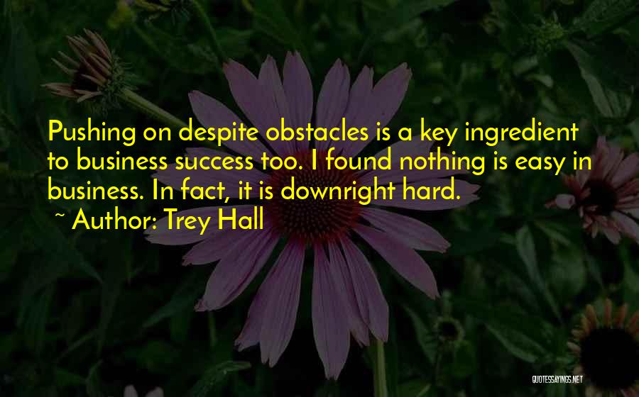 Success Despite Obstacles Quotes By Trey Hall