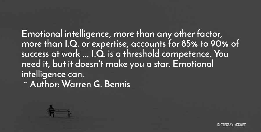 Success Factor Quotes By Warren G. Bennis