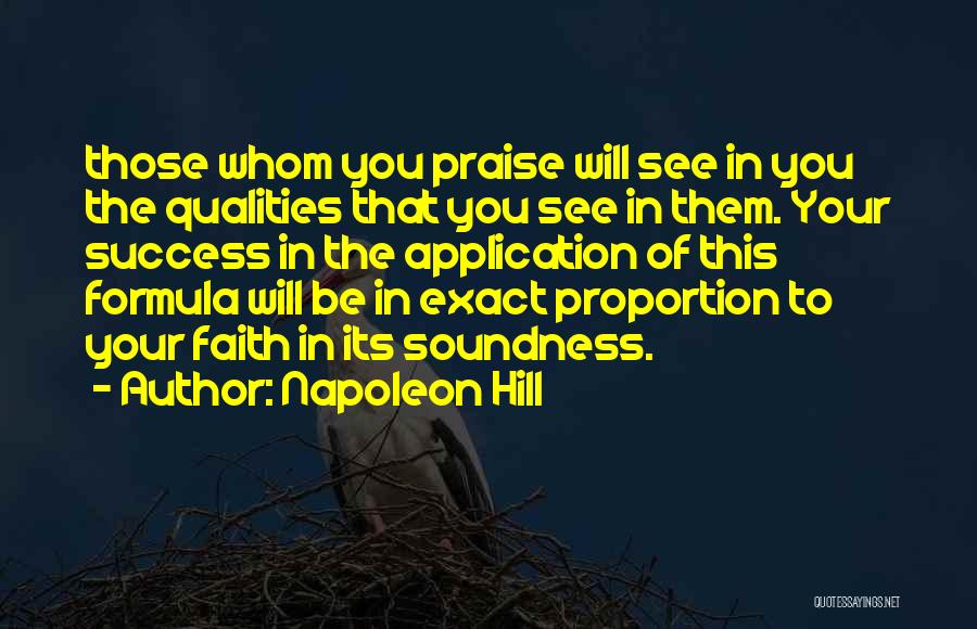 Success Formula Quotes By Napoleon Hill