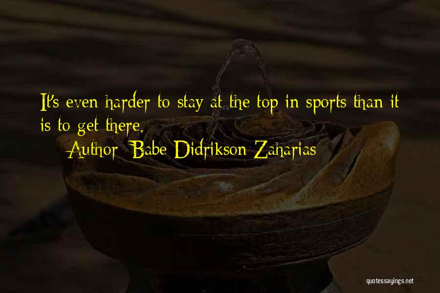 Success In Sports Quotes By Babe Didrikson Zaharias