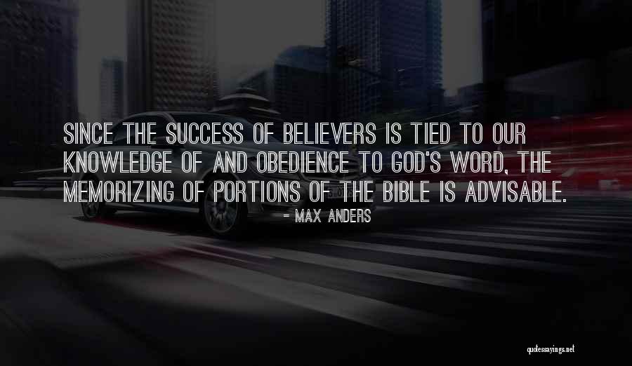 Success In The Bible Quotes By Max Anders