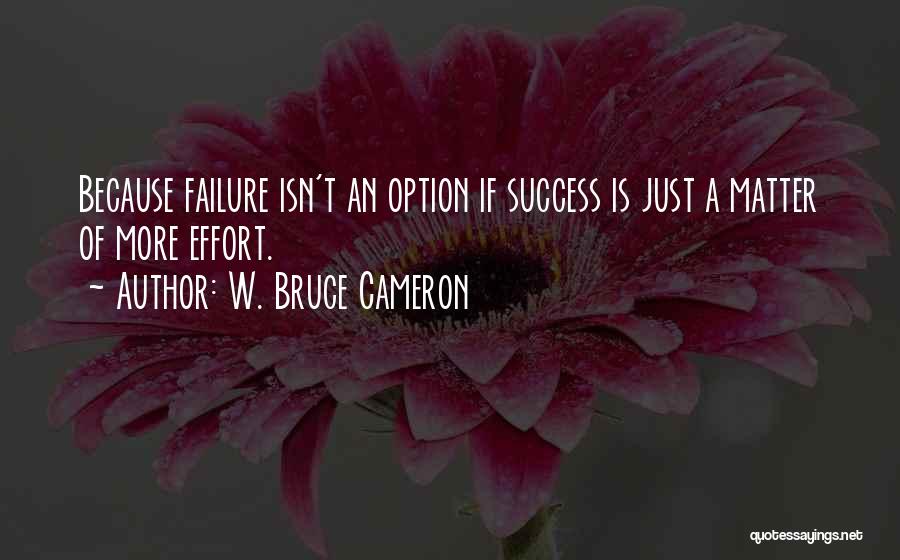 Success Is My Only Option Failure's Not Quotes By W. Bruce Cameron